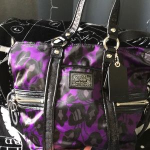 Leopard print coach purse